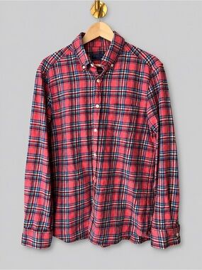 Vineyard Vines Pink Plaid Button Down Shirt Long Sleeve Whale Shirt Men’s